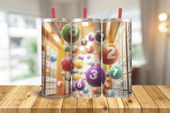 Bingo Game 20 Oz Skinny Tumbler Png for Crafts & Graphics