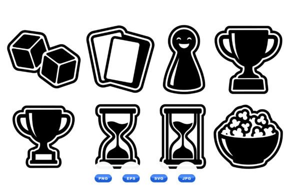 Board Game Icons SVG Set Review for Embroidery Designers