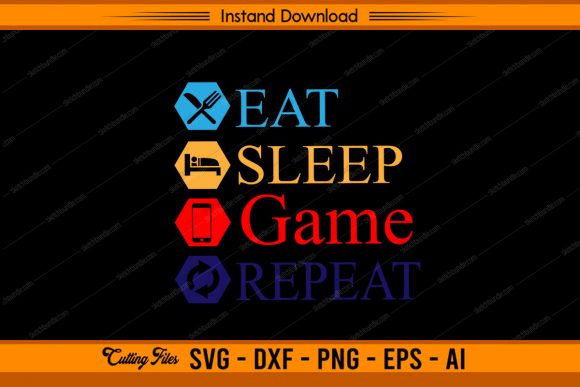 Eat Sleep Game Repeat – A Gamer’s Embroidery Design That Works