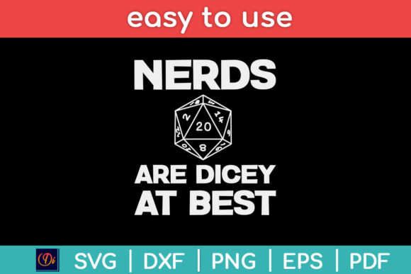 Funny Nerds Role Playing Game RPG D20: A Playful Graphic for Nerd-Centric Branding and Print Templates