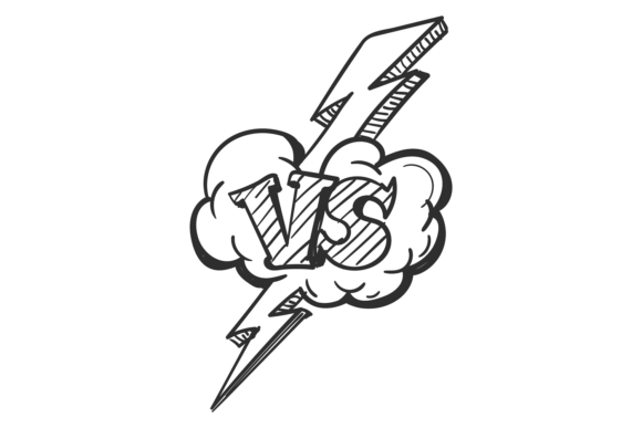 Game Battle Logo Sketch for Crafts & Graphics