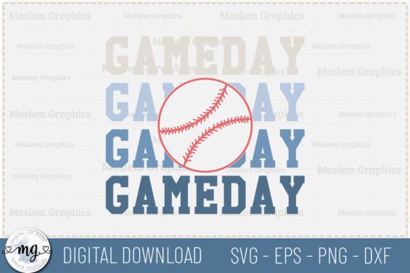 Game Day - Retro Baseball SVG for Blog Graphics & Crafts