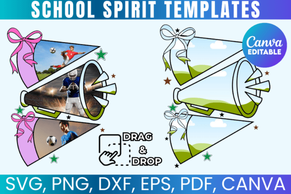 School Spirit Template, Game Day PNG: Graphics for Bold Local Branding