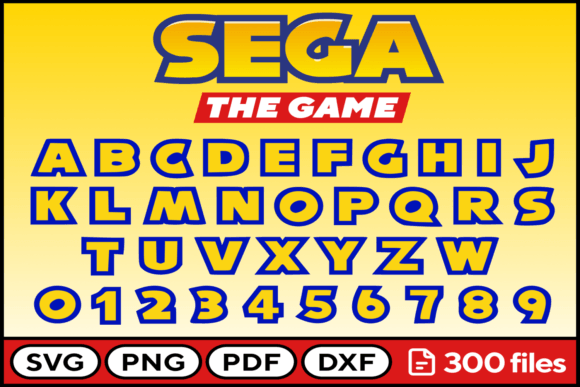 SEGA Game Font SVG PNG PDF DXF: Crafting Graphics for Gamer-Themed Crafts