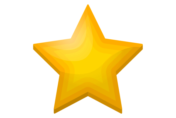 Shiny Star UI Element: A Playful Graphic for Digital Sellers & Illustrators