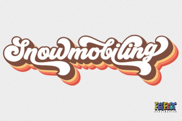 Snowmobiling Retro Groovy Winter Game Graphics for Print Templates
