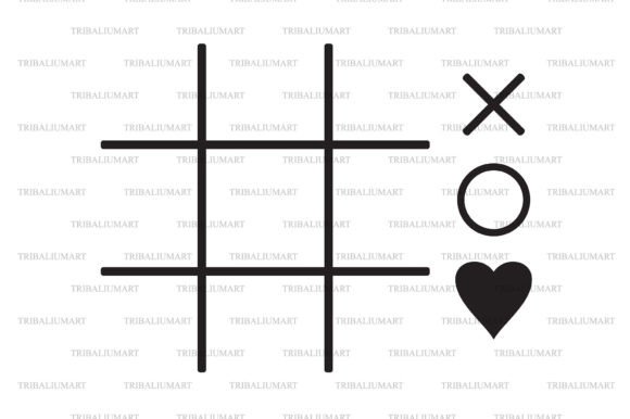 Tic Tac Toe Game with Heart: A Playful Graphic for Lifestyle Blogs and Editorial Content